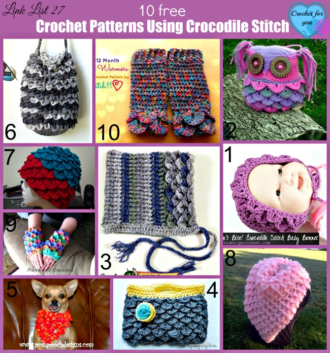 Crocodile Stitch Baby Bonnet