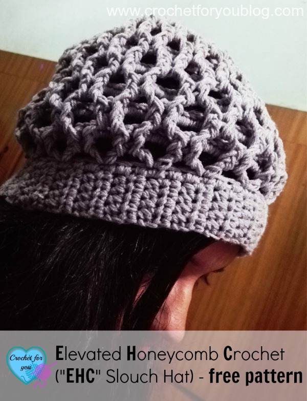 Elevated Honeycomb Crochet (EHC Slouch Hat) - free pattern