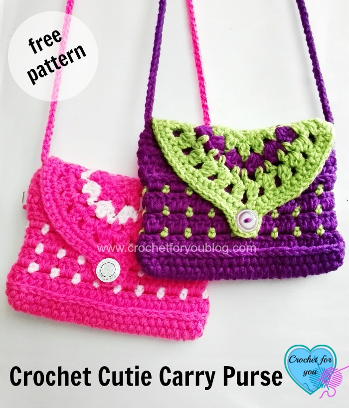 Cute Cupcake Crochet bag pattern for little girls