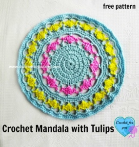 Crochet Mandala with Tulips Free Pattern - Crochet For You