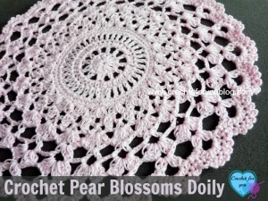 Crochet Pear Blossoms Doily Free Pattern - Crochet For You