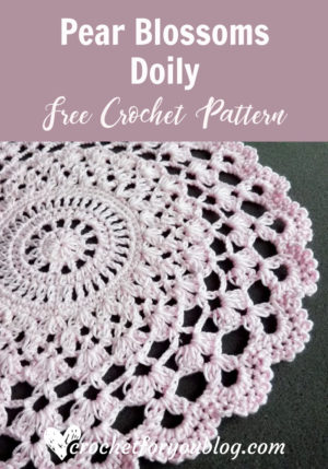 Crochet Pear Blossoms Doily Free Pattern - Crochet For You