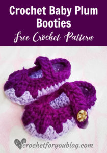 Crochet Baby Plum Booties Free Pattern - Crochet For You