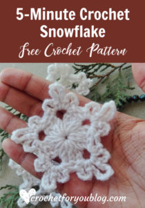 5-Minute Crochet Snowflake - free crochet pattern