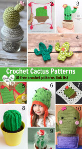 Crochet Cactus 10 Free Pattern Link List - Crochet For You