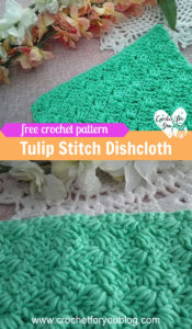 Crochet Tulip Stitch Dishcloth - free pattern