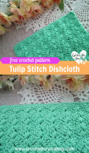 Crochet Tulip Stitch Dishcloth Free Pattern - Crochet For You