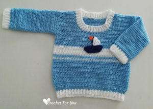 Crochet Set Sail Baby Sweater Free Pattern - Crochet For You