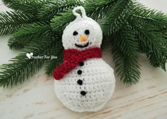 Crochet Snowman Christmas Ornament Free Pattern - Crochet For You