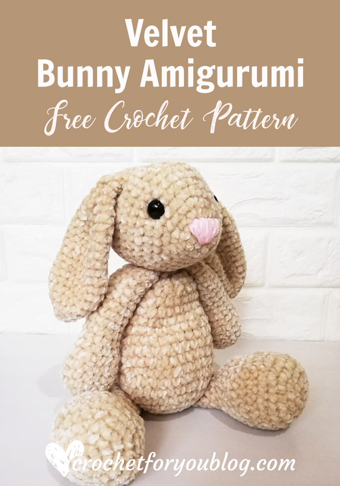 Crochet bunny from plush yarn amigurumi