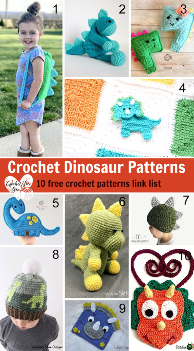 Crochet Dinosaur Patterns - Crochet For You