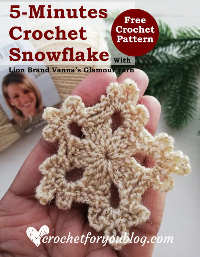 5-Minute Crochet Snowflake Video Tutorial - Crochet For You