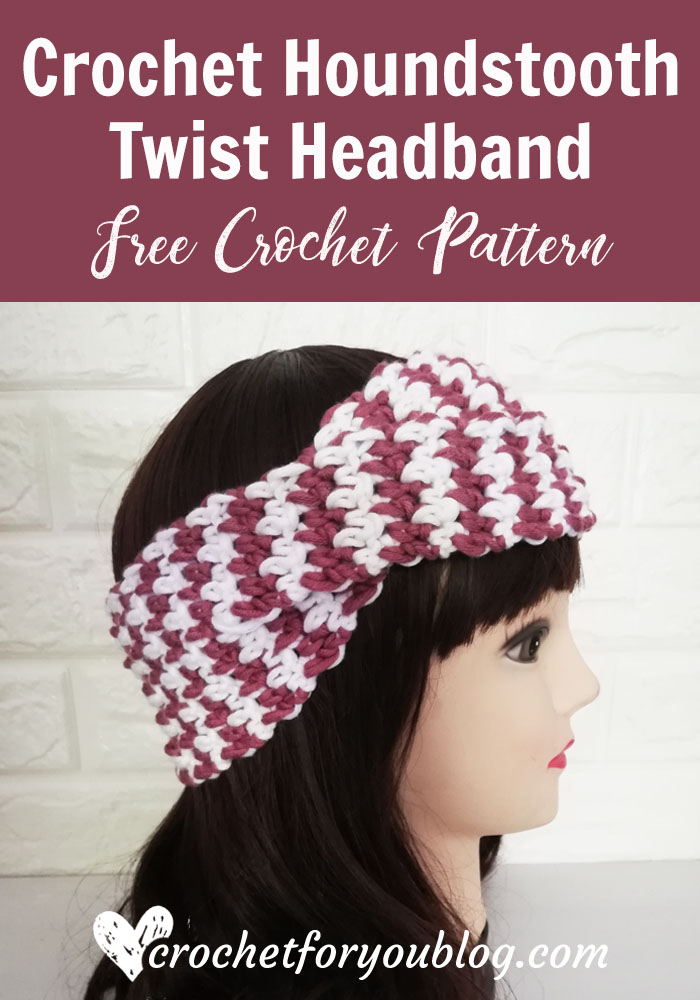 Crochet Twisted Headband free modern crochet pattern!
