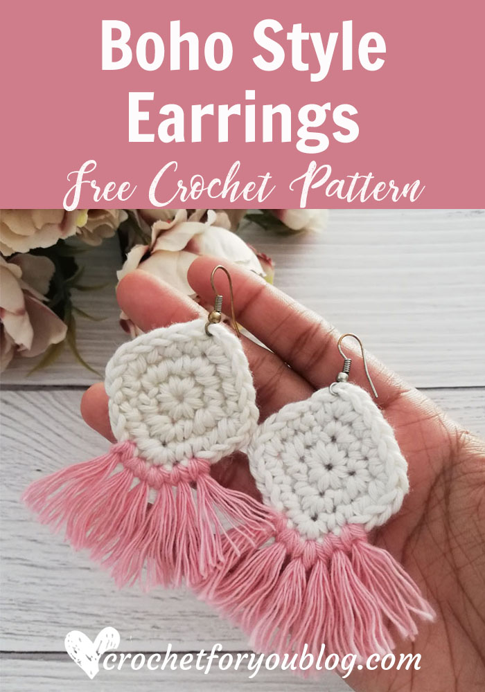 Crochet Boho Style Earrings Free Pattern - Crochet For You
