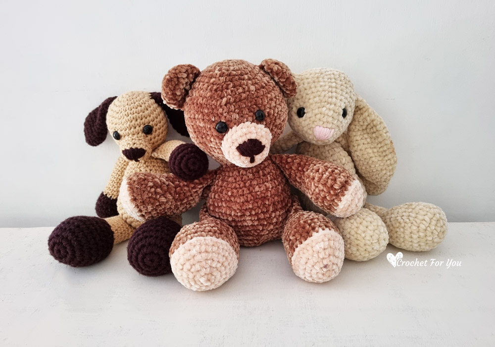 Crochet Velvet Teddy Bear Amigurumi Free Pattern - Crochet For You