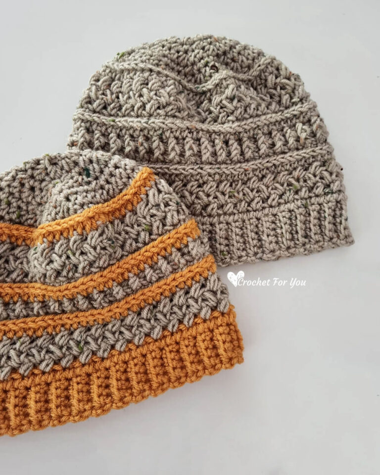 Totally Textured Mini Bean Stitch Beanie Free Pattern Crochet For You