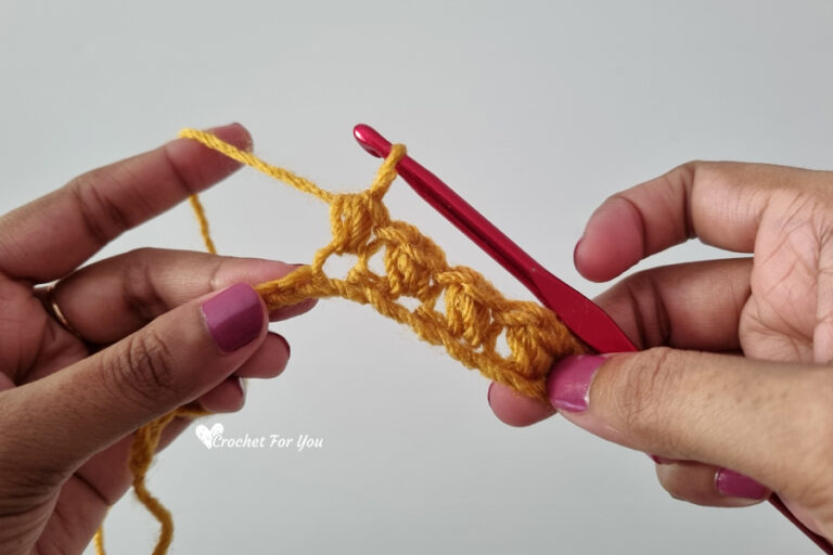 How To Crochet Mini Bean Stitch Elizabeth Stitch Crochet For You   Crochet Mini Bean Stitch 1 768x512 