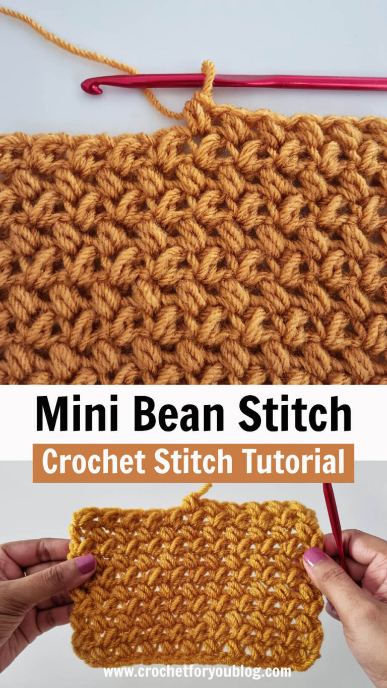 How To Crochet Mini Bean Stitch Elizabeth Stitch Crochet For You