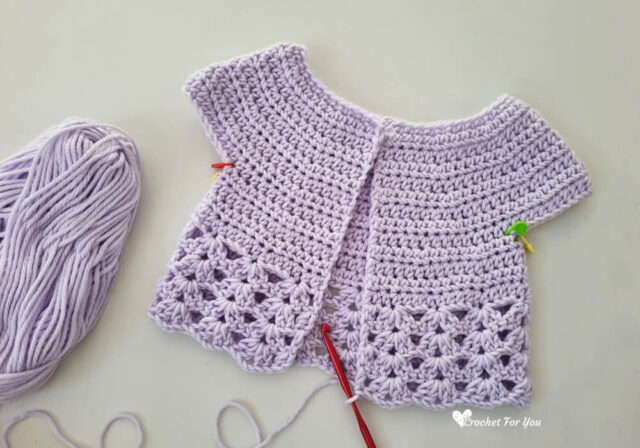 Crochet Shell Edge Baby Cardigan Free Pattern - Crochet For You