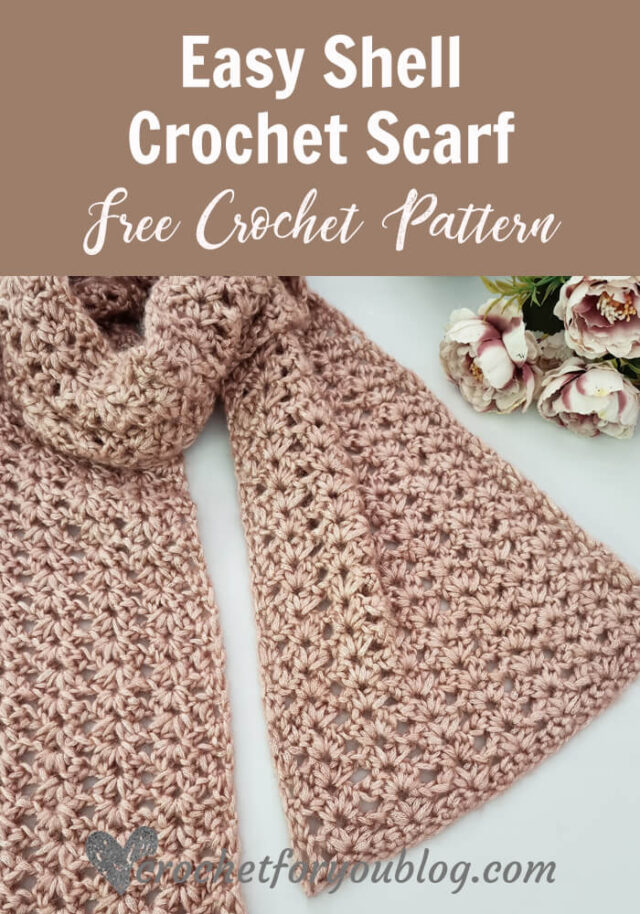 Easy Shell Scarf Free Crochet Pattern Crochet For You