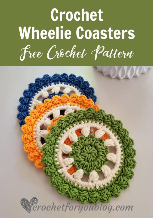 Crochet Wheelie Coasters Free Pattern - Crochet For You