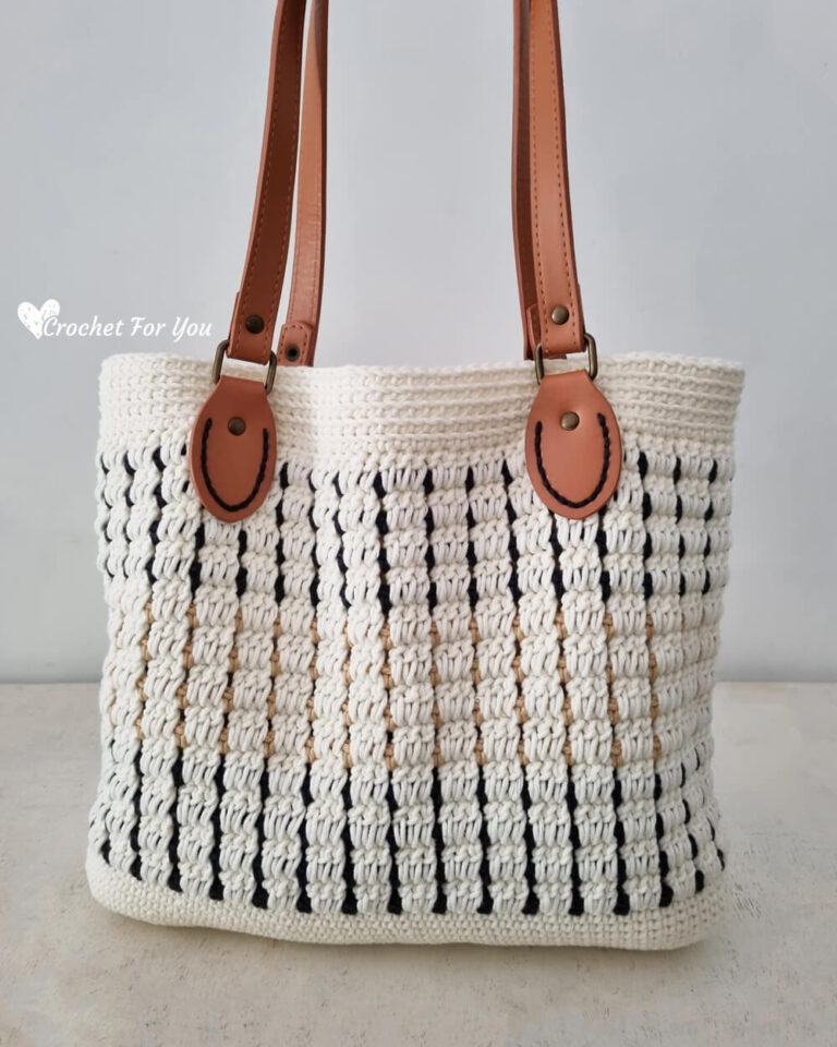 Elvina Crochet Tote Bag Free Pattern - Crochet For You