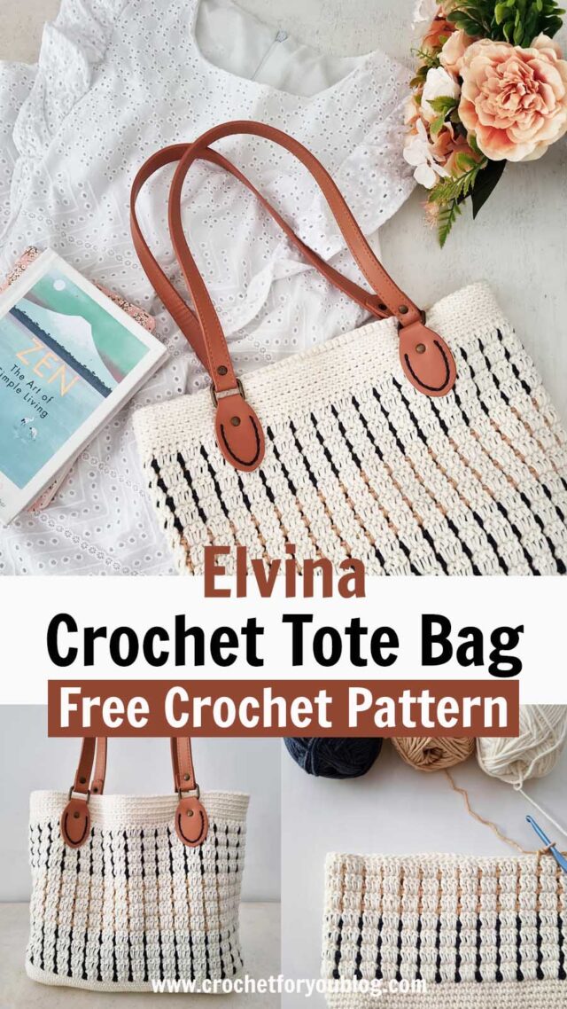 Elvina Crochet Tote Bag Free Pattern - Crochet For You