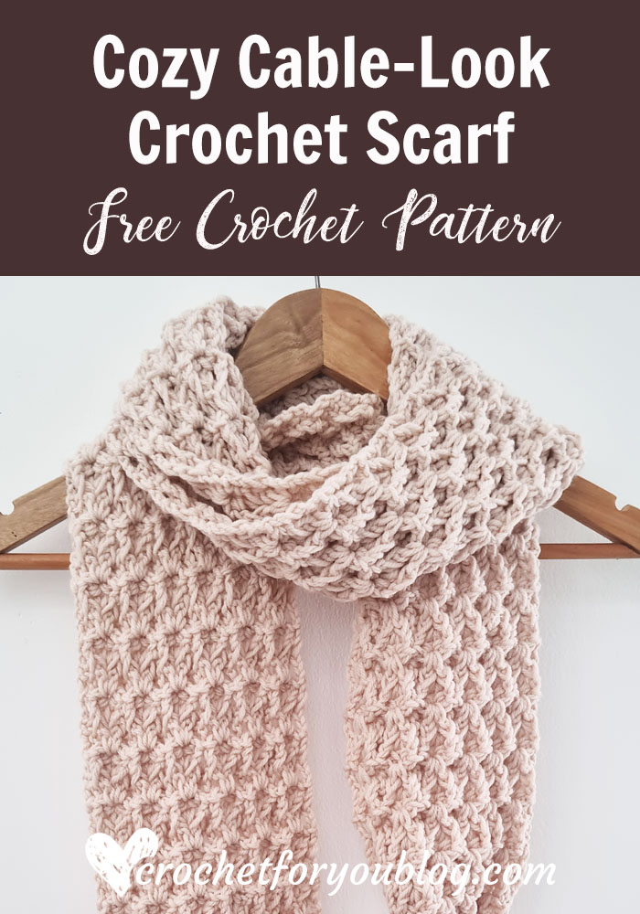 crochet cable scarf